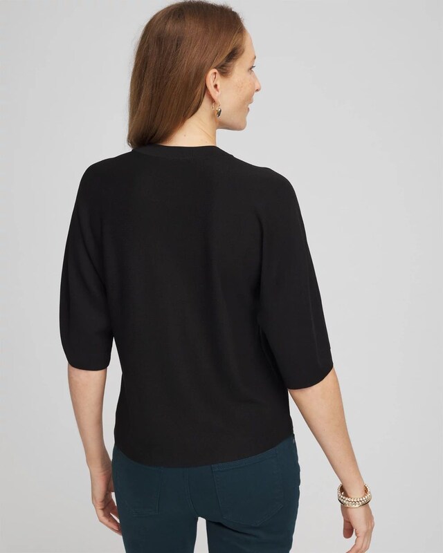 Dolman Sleeve Crew Neck Pullover Sweater - image 3